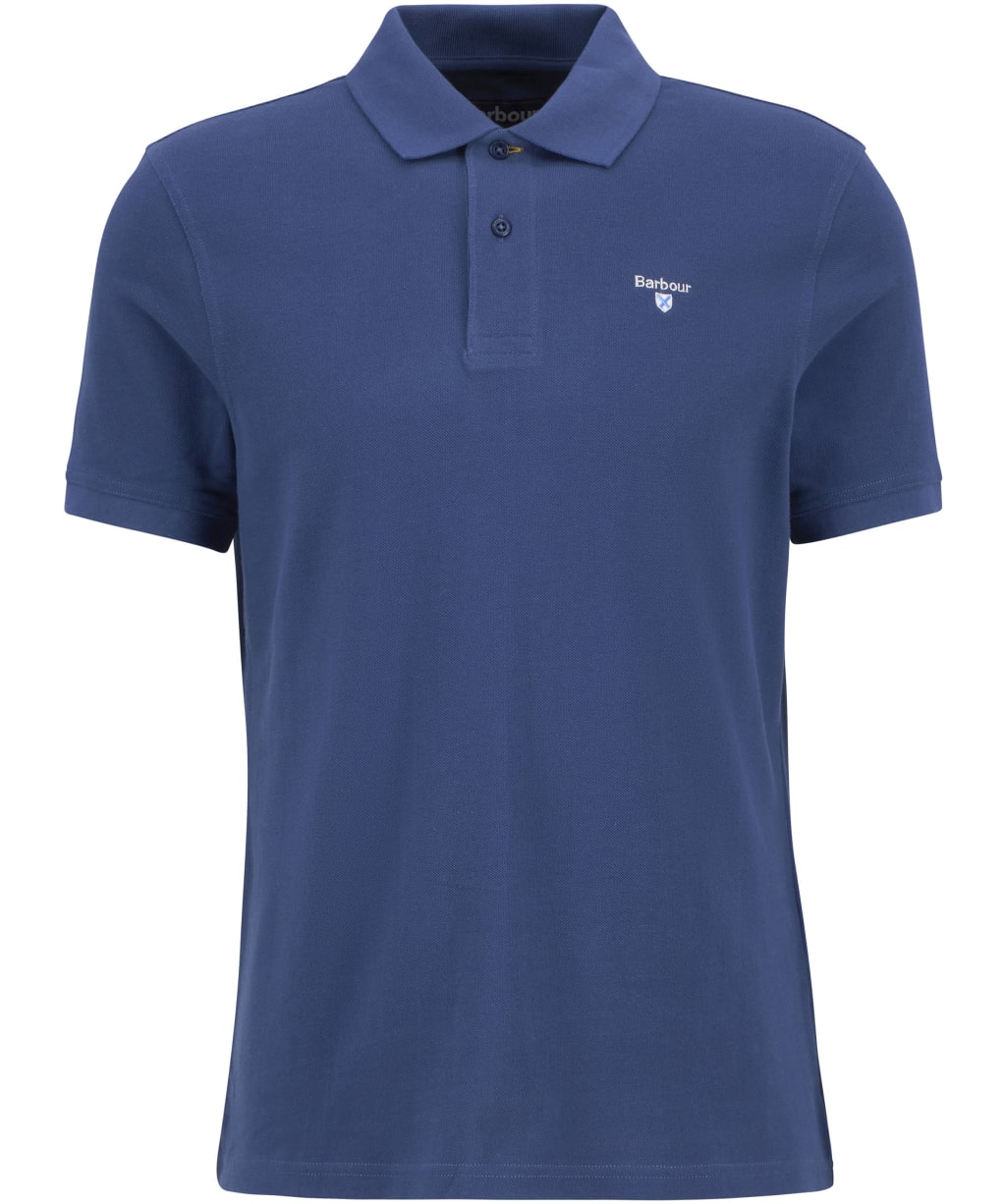 Men's Barbour Sports Polo 215G - Dark Denim