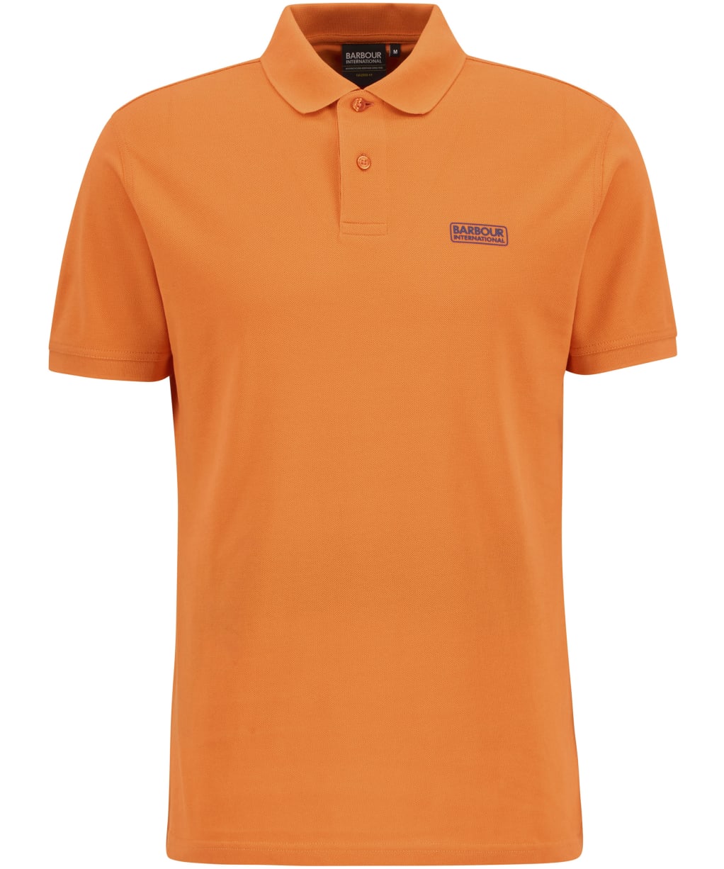 Men's Barbour International Essential Polo - Flame Orange