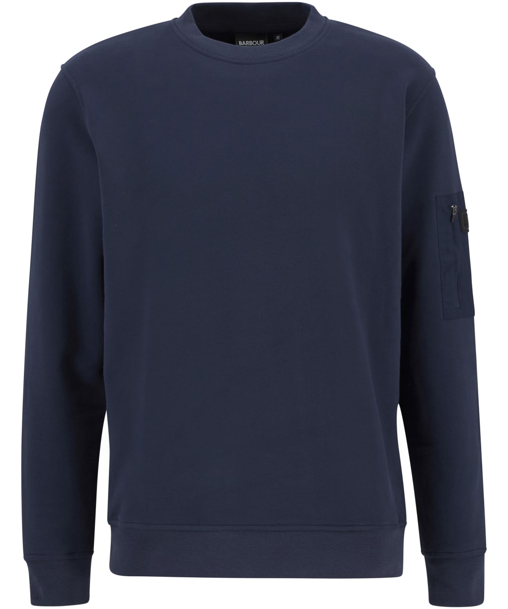 Men's Barbour International Grip Crew Neck Sweatshirt - Navy