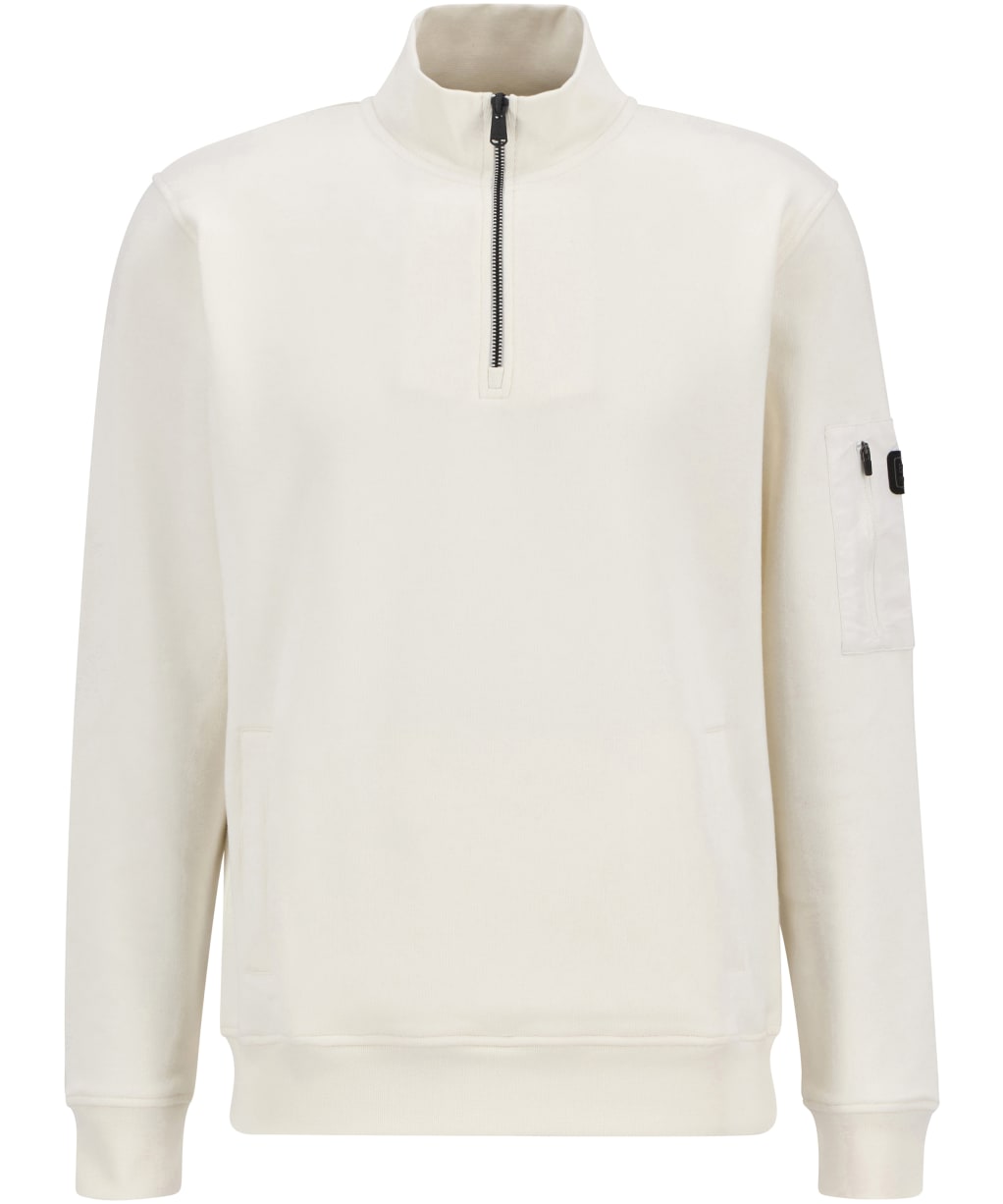 Men's Barbour International Ewan Half Zip Funnel Neck - Whisper White