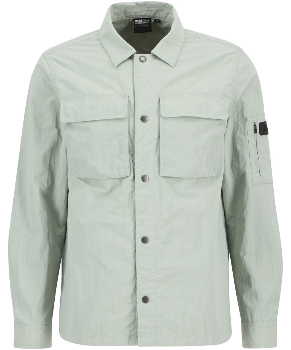 Men's Barbour International Scots Nylon Overshirt - Mineral Grey