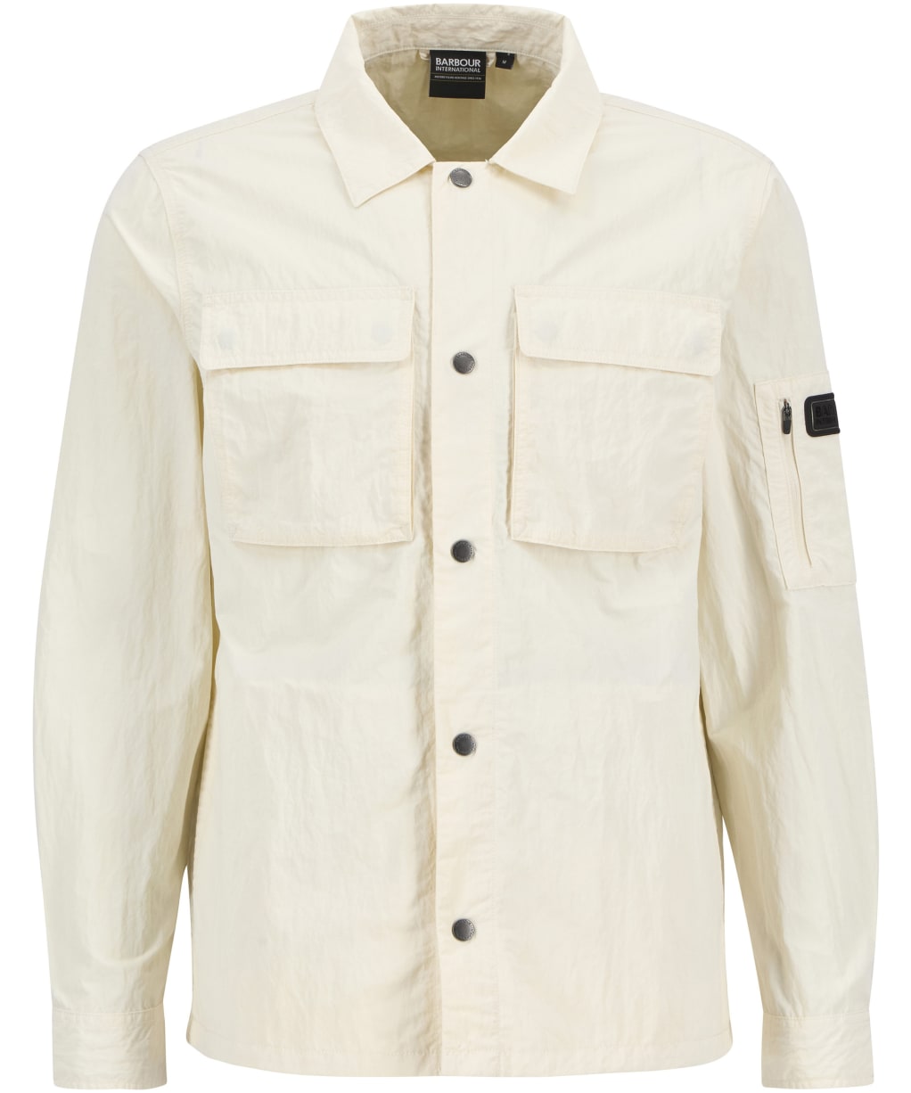 Men's Barbour International Scots Nylon Overshirt - Whisper White