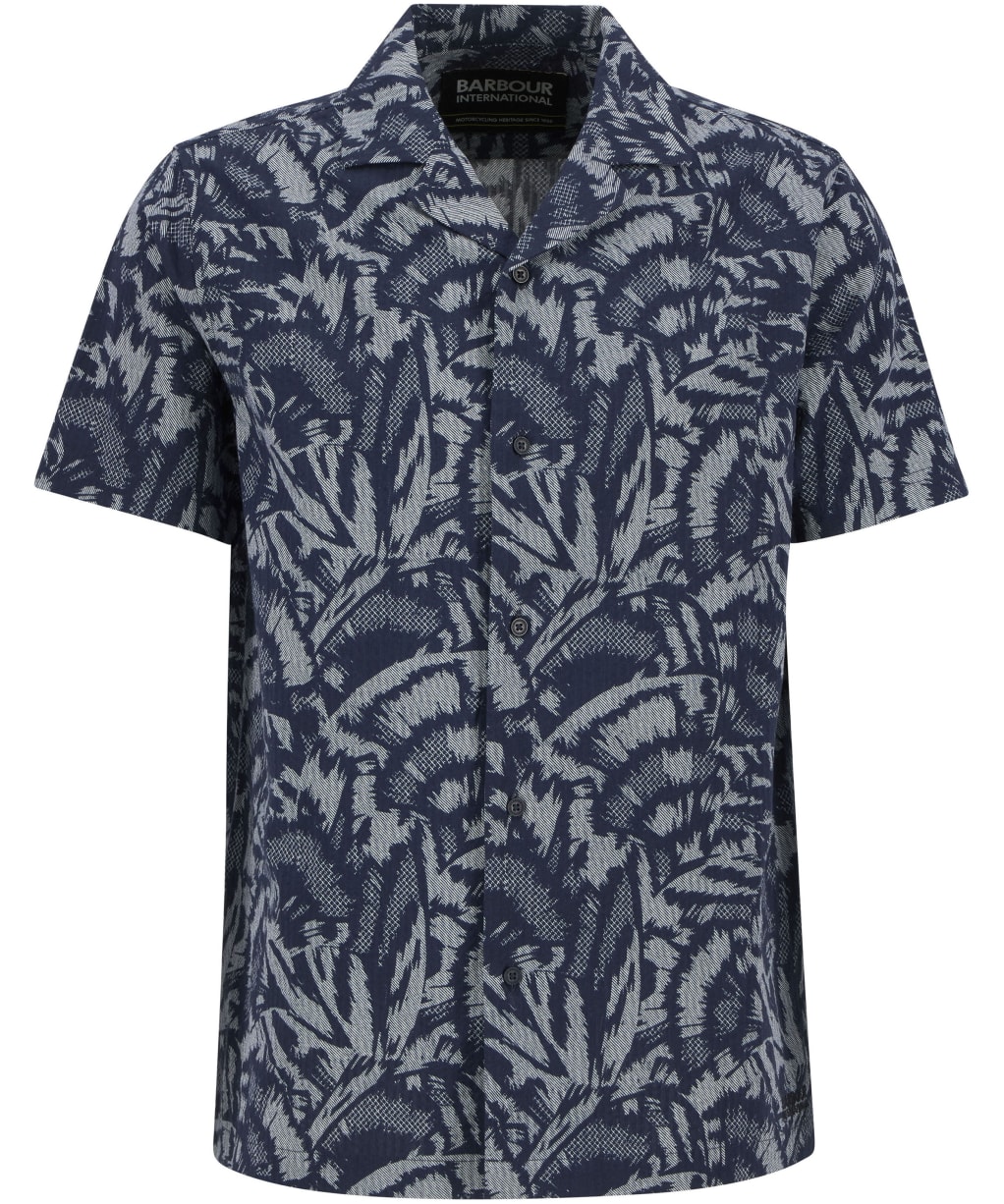 Kew Print Shirt                               - Navy