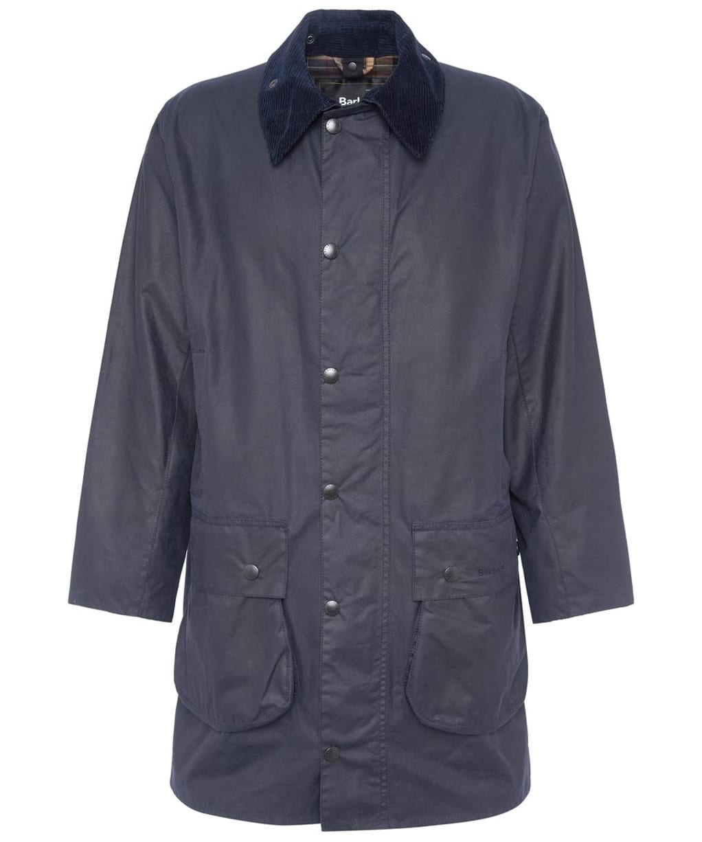 Barbour Border Wax Jacket - Navy