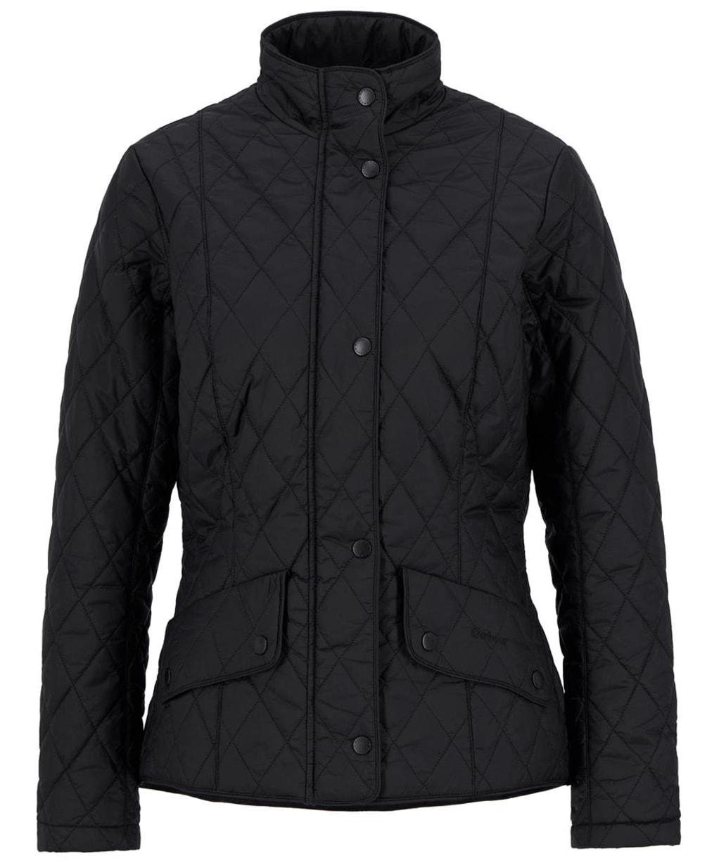 Women's Barbour Flyweight Cavalry Quilted Jacket - Black