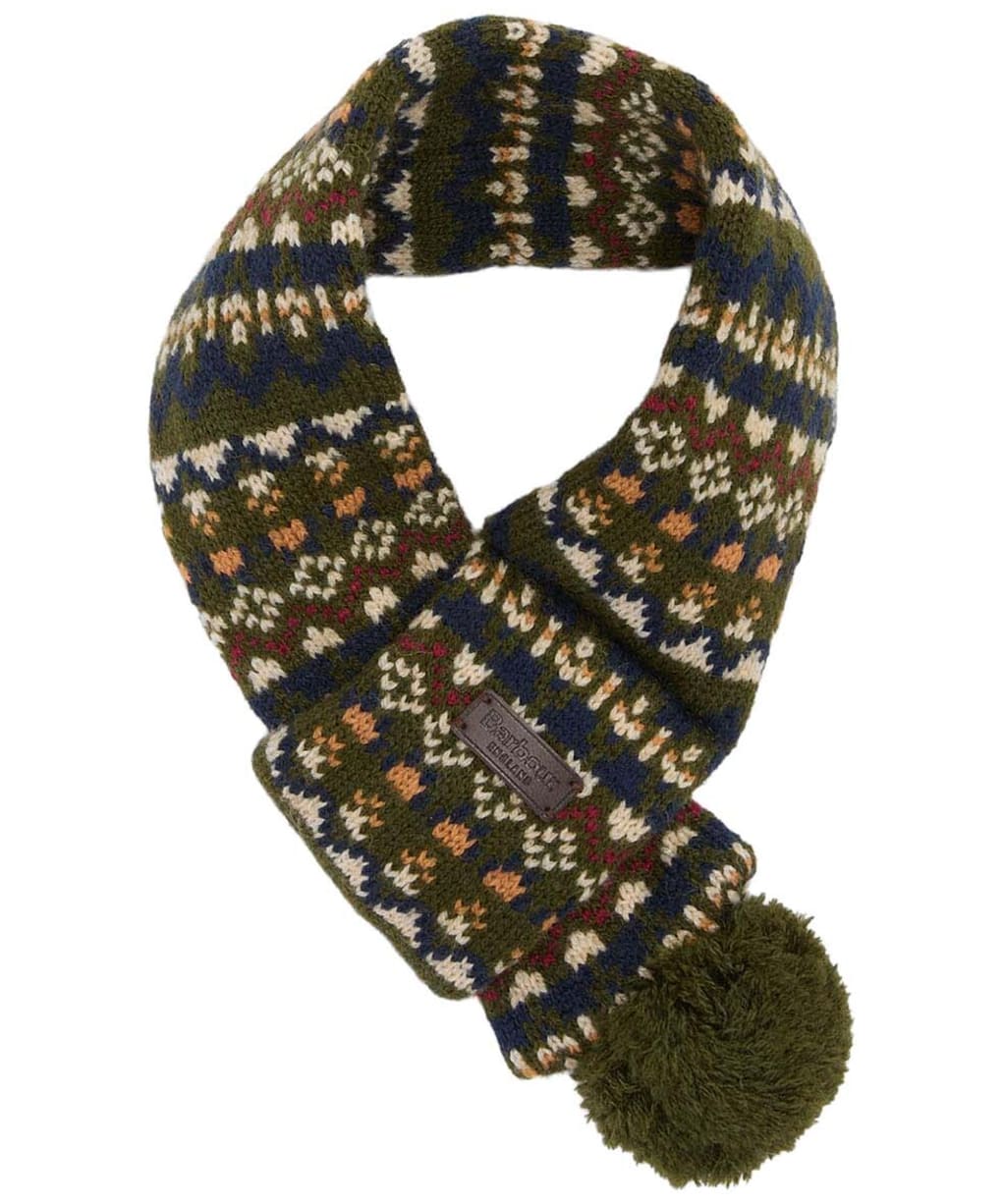 Barbour Marlow Fair Isle Dog Scarf - Olive