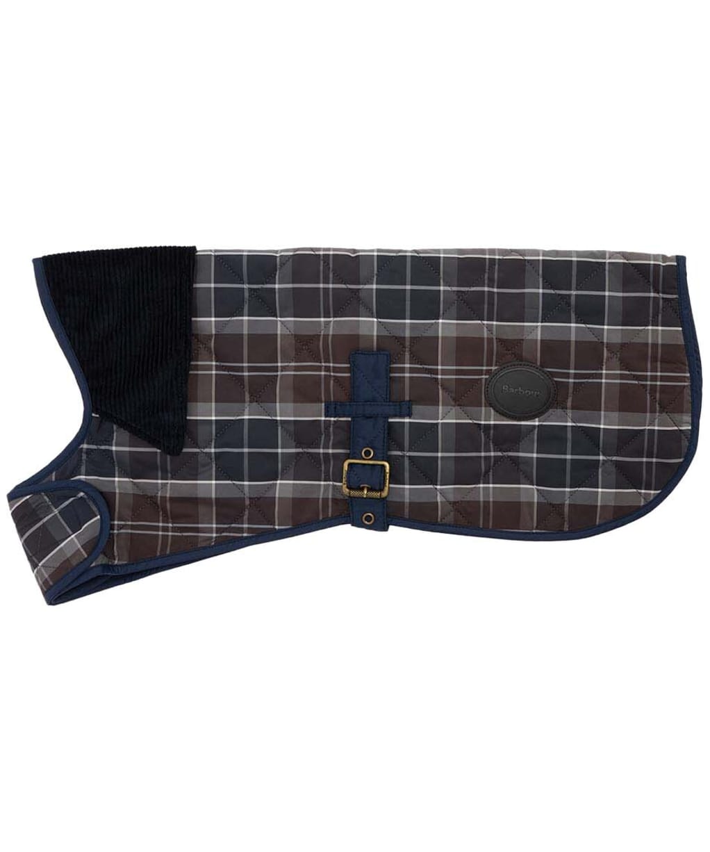 Barbour Quilted Tartan Dog Coat - Midnight Oak