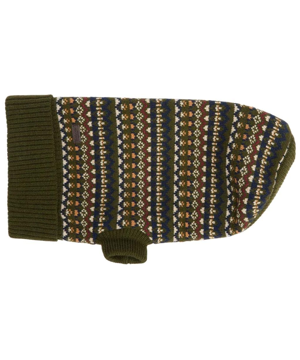Barbour Marlow Fair Isle Dog Jumper - Olive