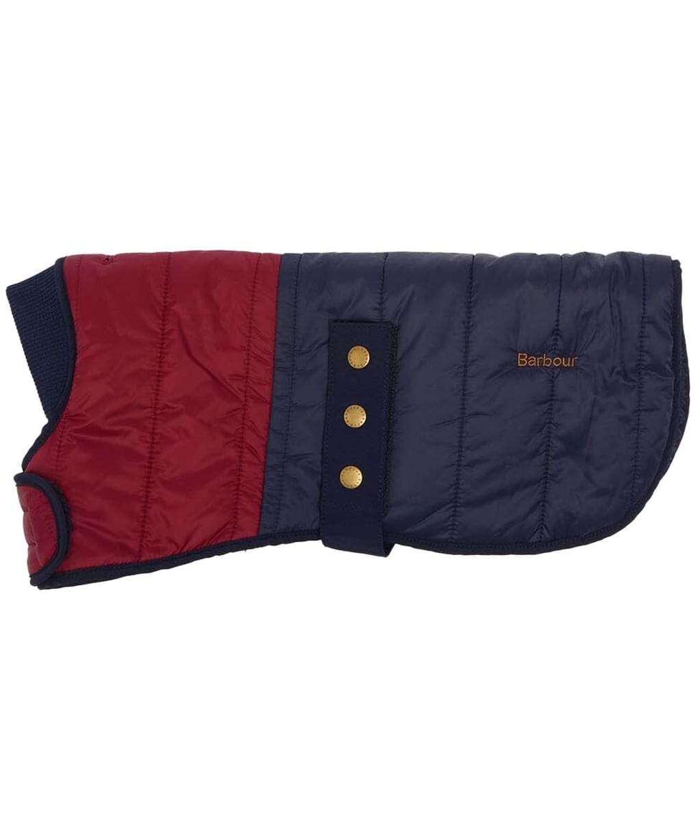 Barbour Brampton Quilted Dog Coat - Red / Navy