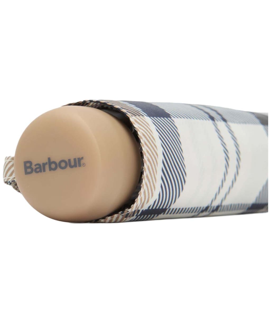 Women's Barbour Portree Umbrella - Hessian / Navy Tartan