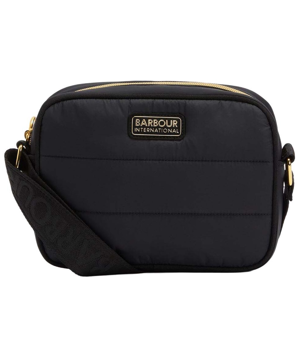Women's Barbour International Monaco Quilt Crossbody Bag - Black
