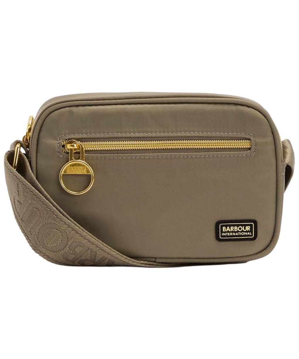 Women's Barbour International Qualify Micro Crossbody Bag - Dusky Khaki