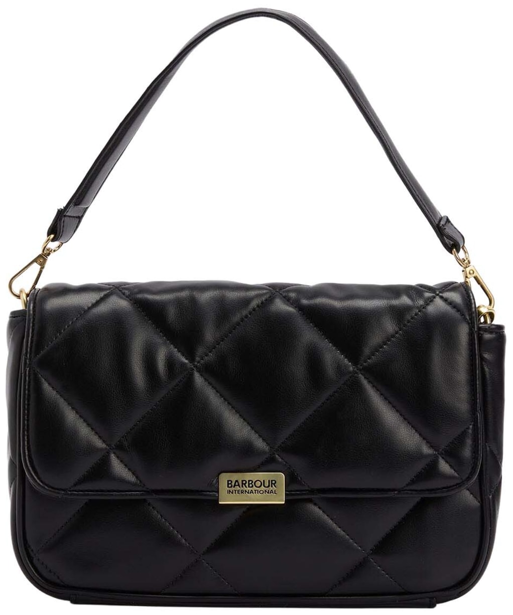 Women's Barbour International Soft Quilt Shoulder Bag - Black