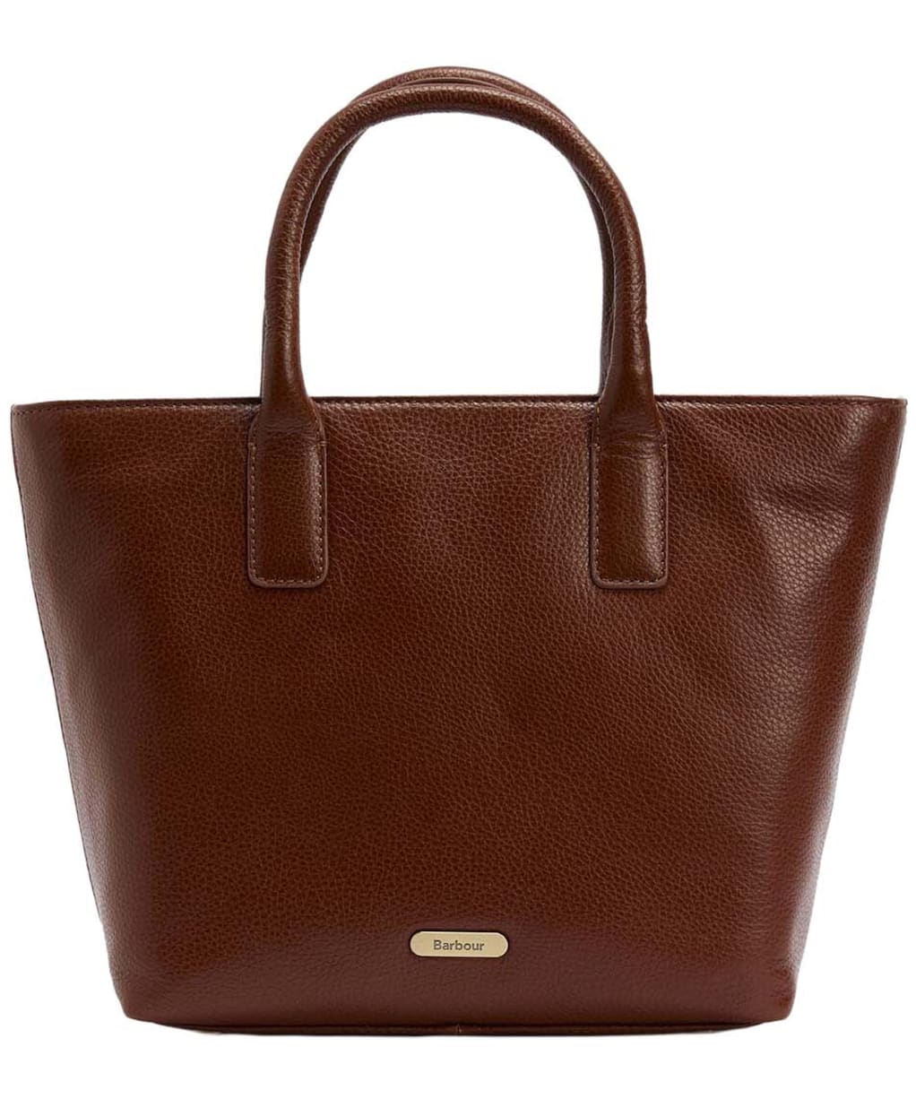 Women's Barbour Birch Leather Tote Bag - Brown