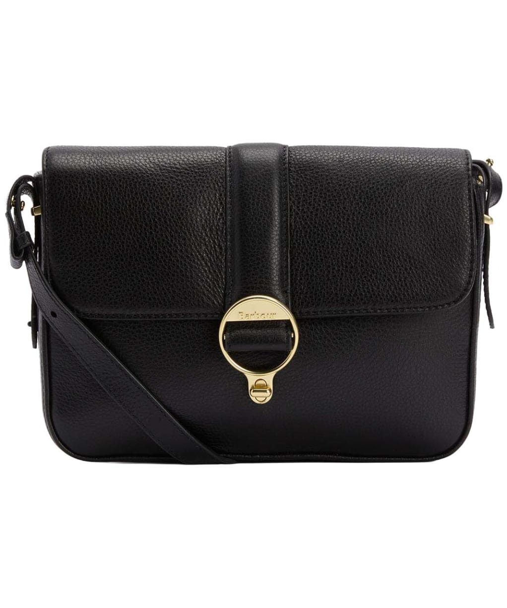 Women's Barbour Rosa Leather Crossbody Bag - Black