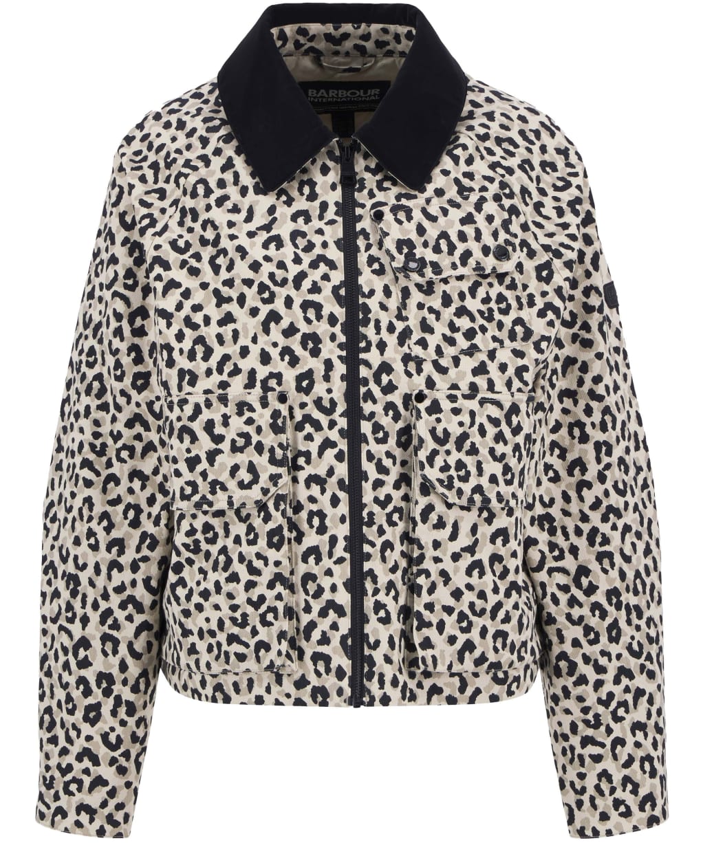 Women's Barbour International Printed Warlock Casual Jacket - Jasmine Leopard