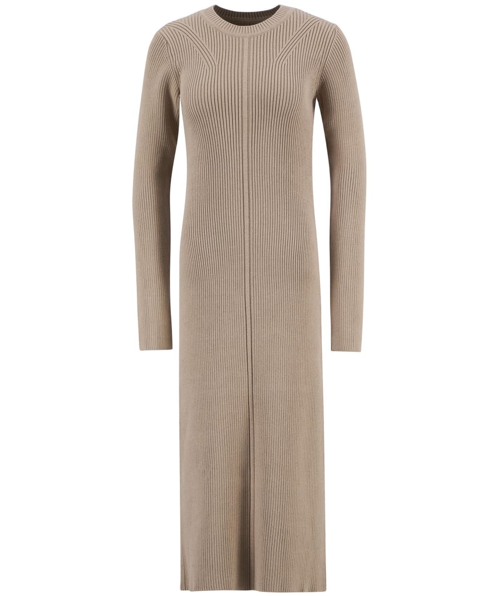 Women's Barbour Anastasia Knitted Midi Dress - Pale Camel
