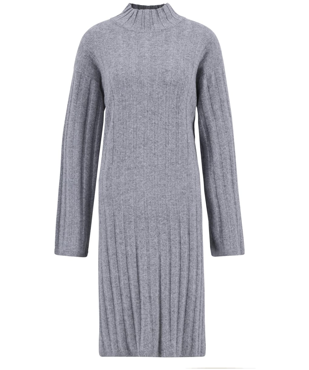 Women's Barbour Sophia Knitted Midi Dress - Light Grey