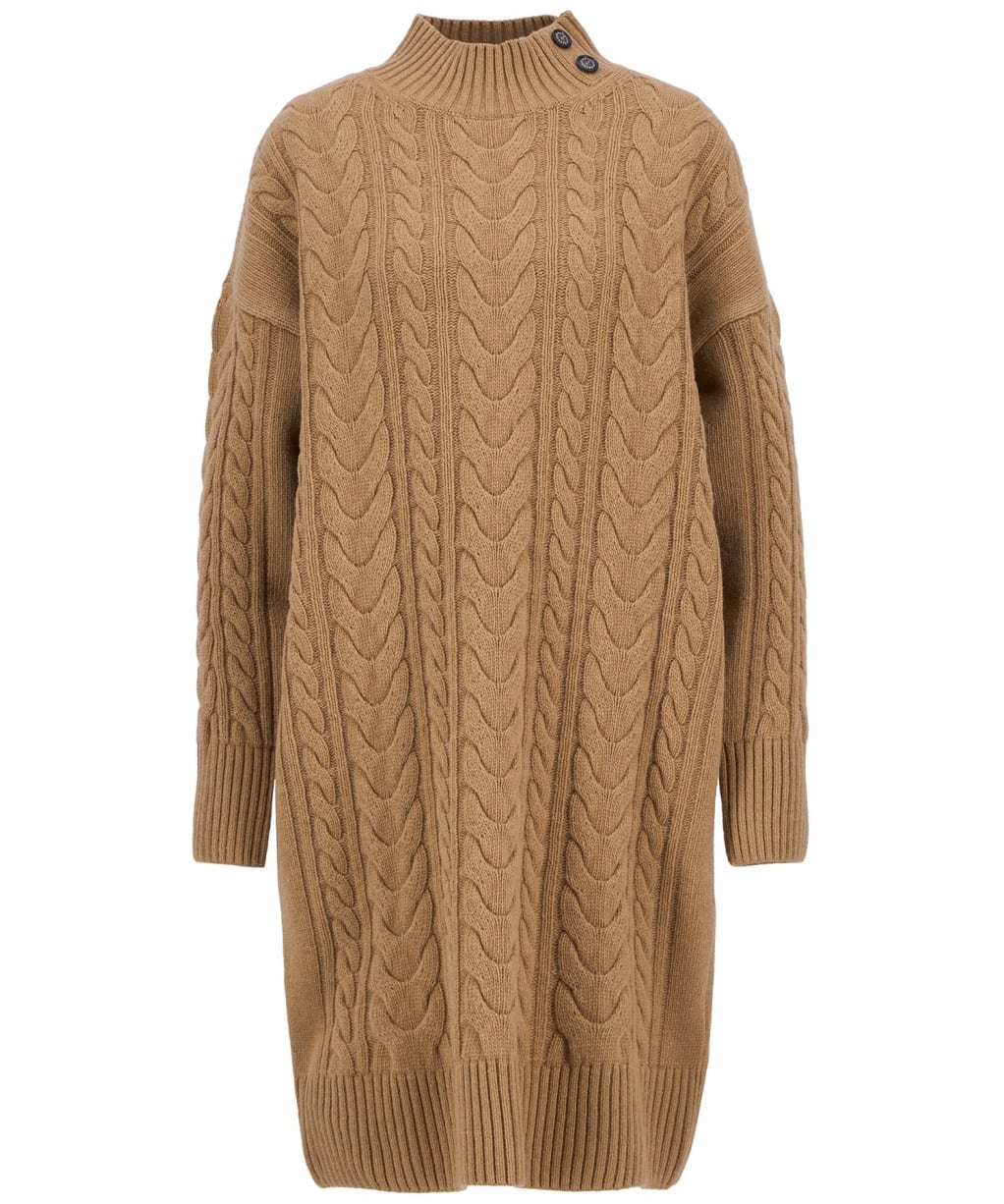Women's Barbour Belford Knitted Mini Dress - Military Brown