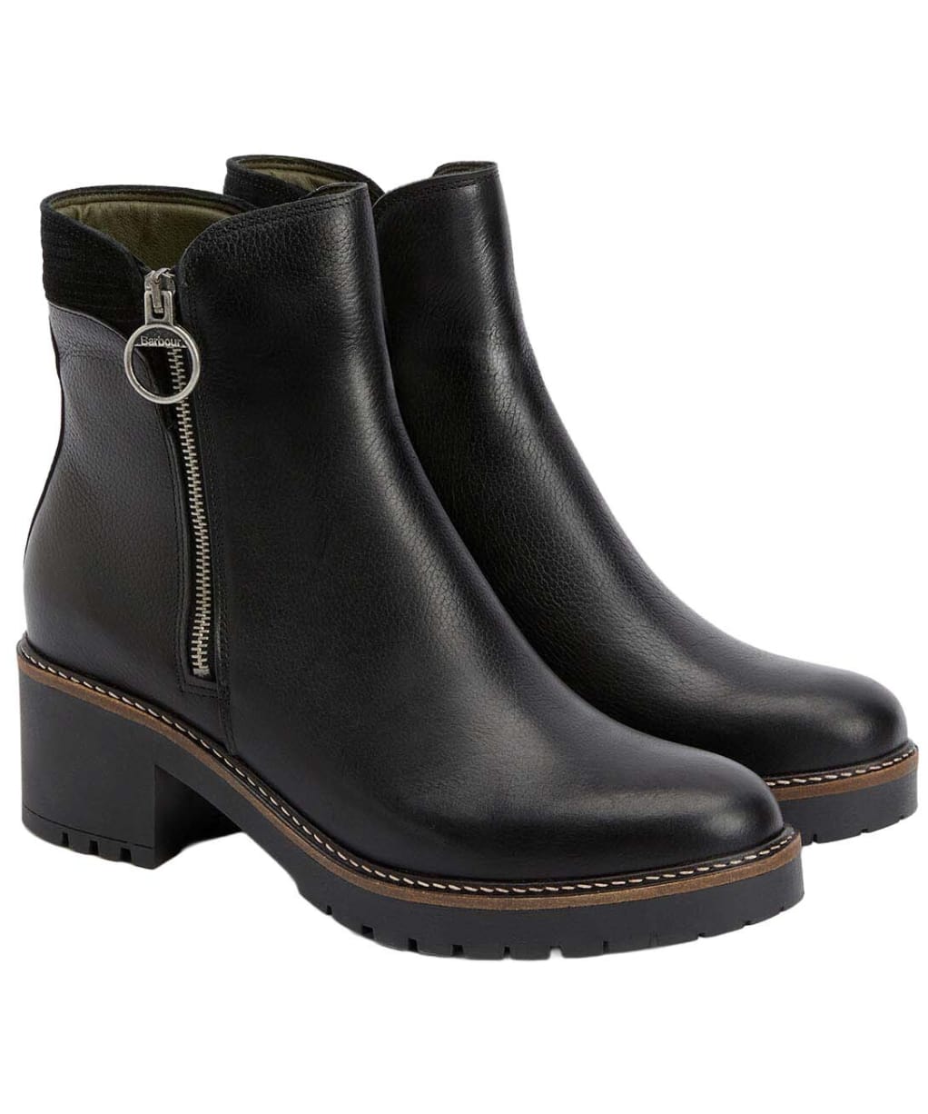 Women's Barbour Dahlia Heeled Boots - Black