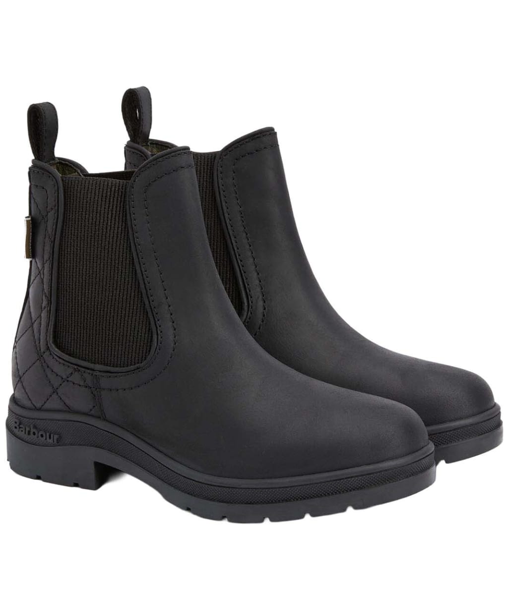 Women's Barbour Amble Chelsea Boots - Black Nubuck