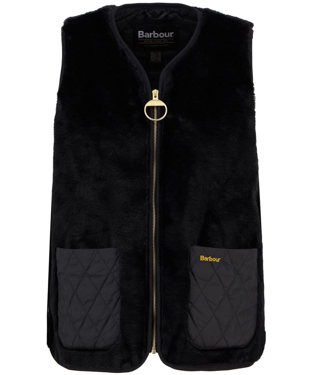 Women's Barbour Karin Faux Fur Gilet - Black