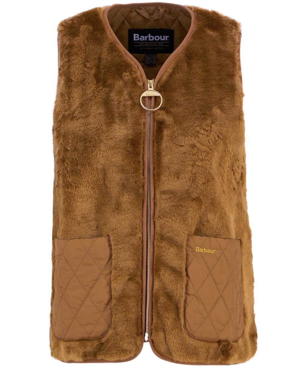 Women's Barbour Karin Faux Fur Gilet - Brown