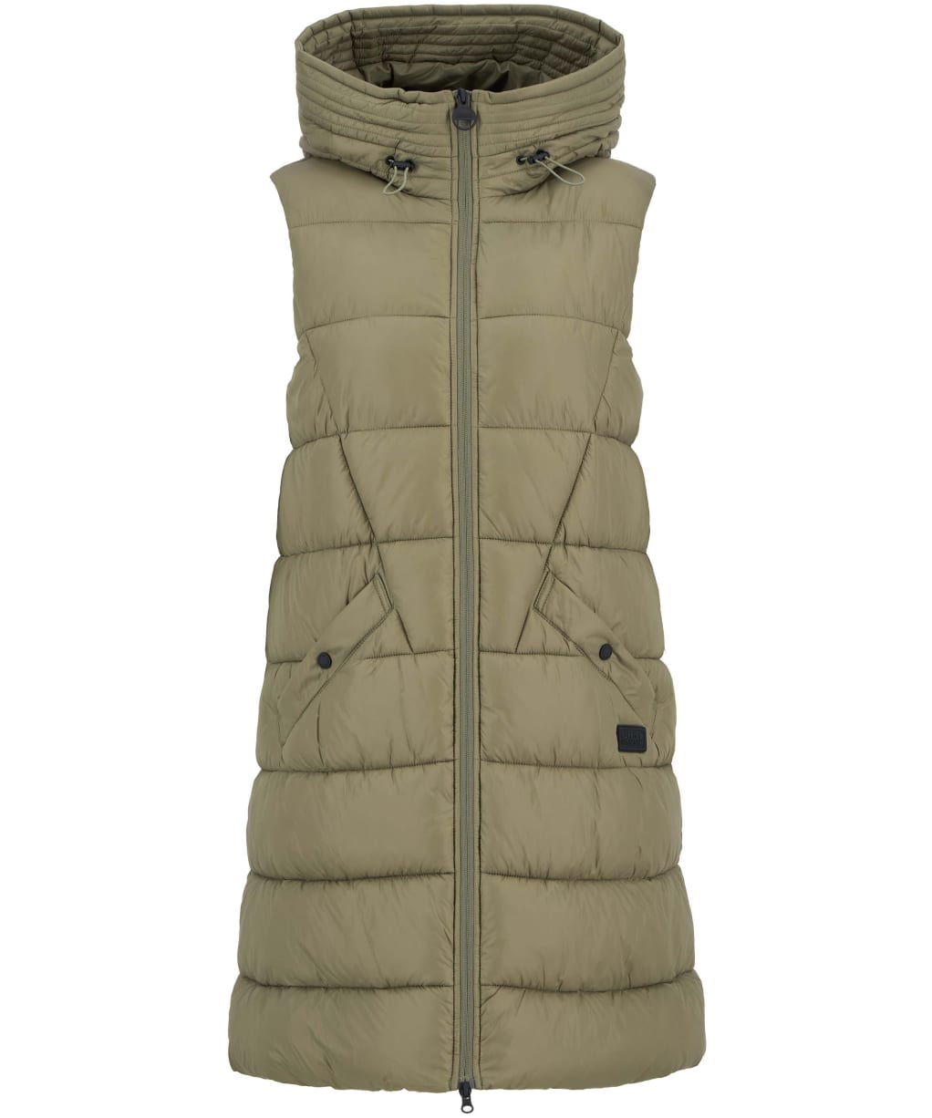 Women's Barbour International Cecilla Puffer Gilet - Dusky Khaki
