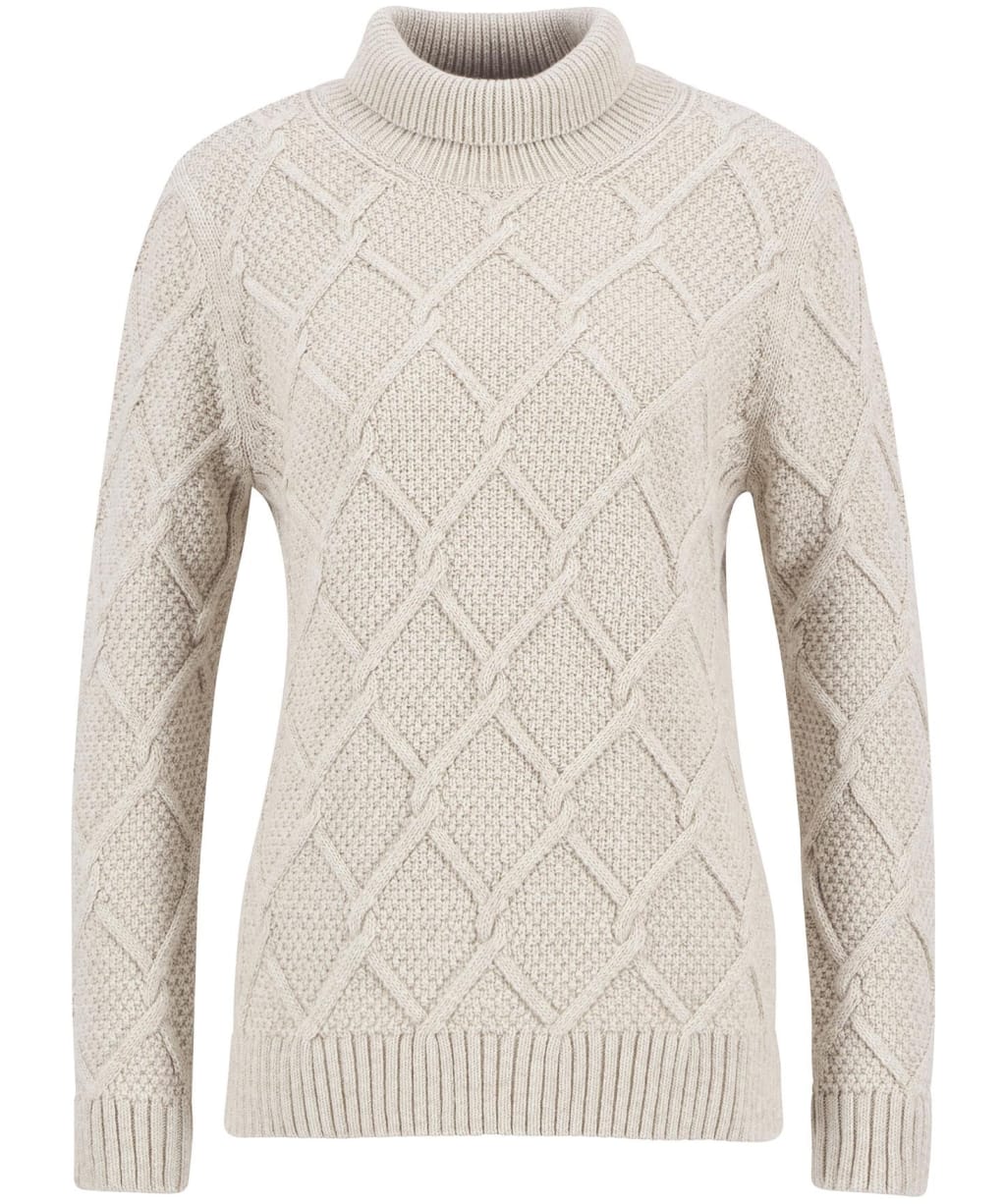 Women's Barbour Burne Roll Neck Knit - NEW OATMEAL