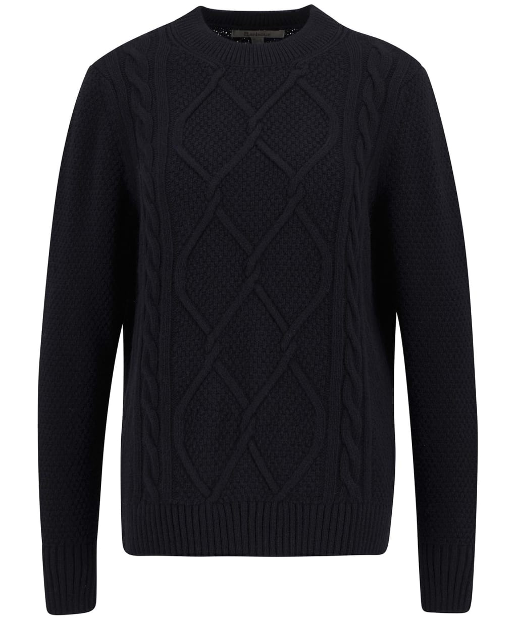 Women's Barbour Burne Crew Knitted Jumper - Black