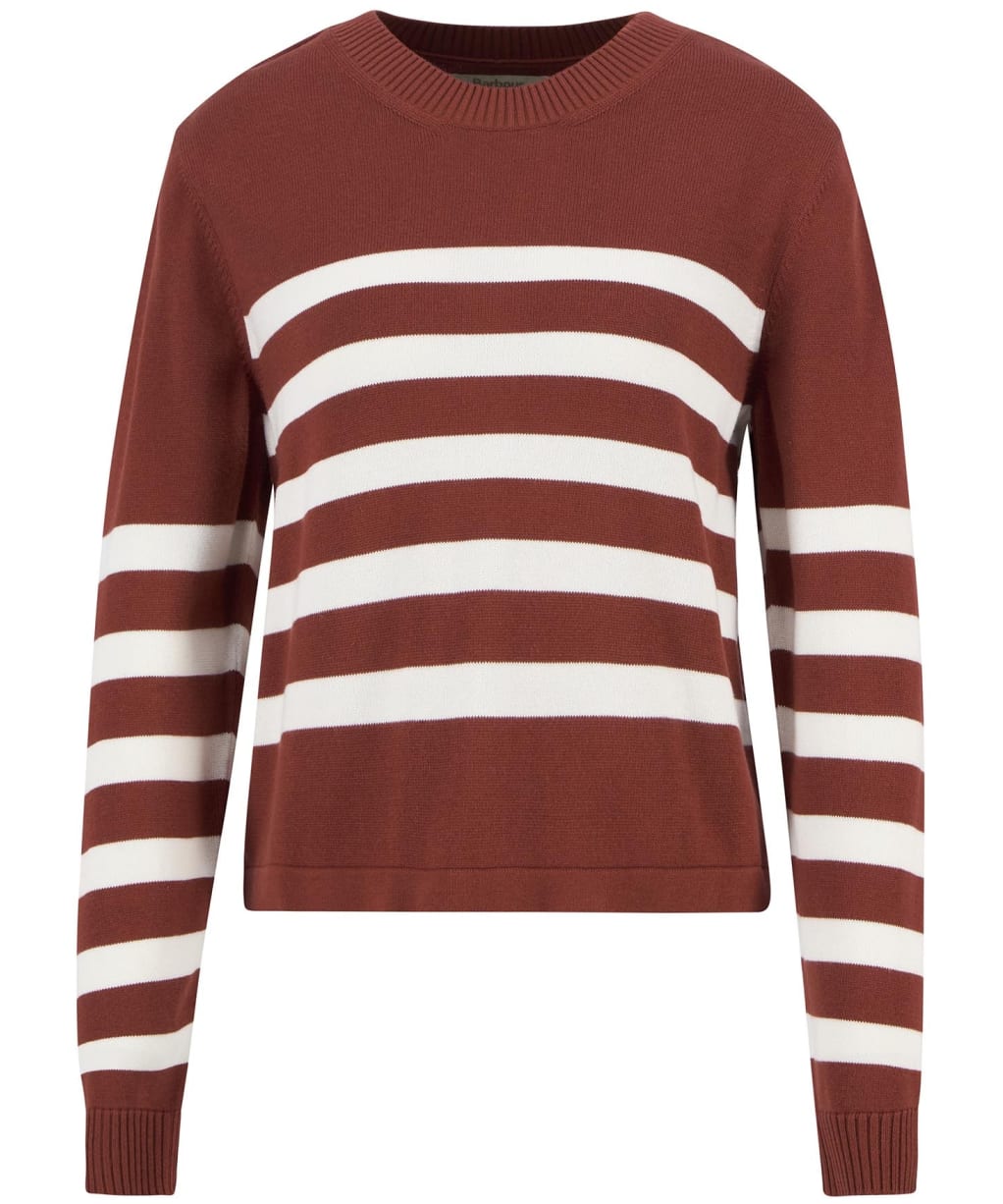 Women's Barbour Demi Knitted Jumper - BURNT HENNA STRI