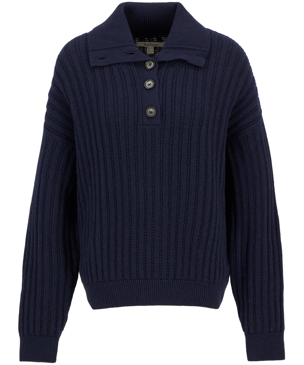 Women's Barbour Norham Knitted Jumper - Navy