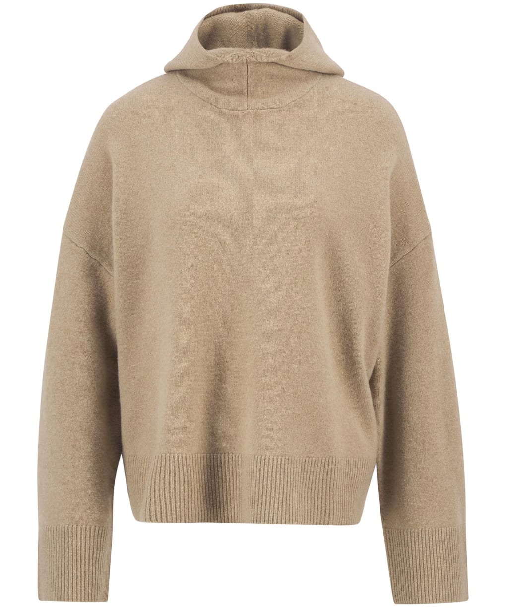 Women's Barbour Evette Knitted Hoodie - Military Brown
