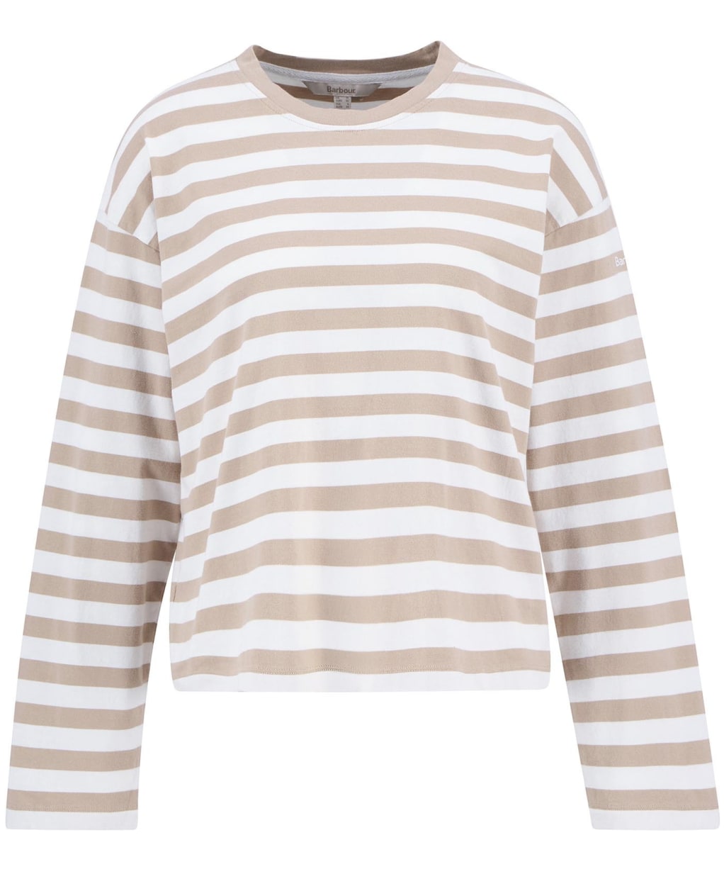 Women's Barbour Bede Oversized Top - Pale Camel Stripe