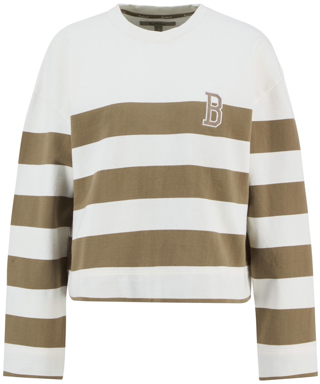 Women's Barbour Faye Sweatshirt - MILITARY BROWN S