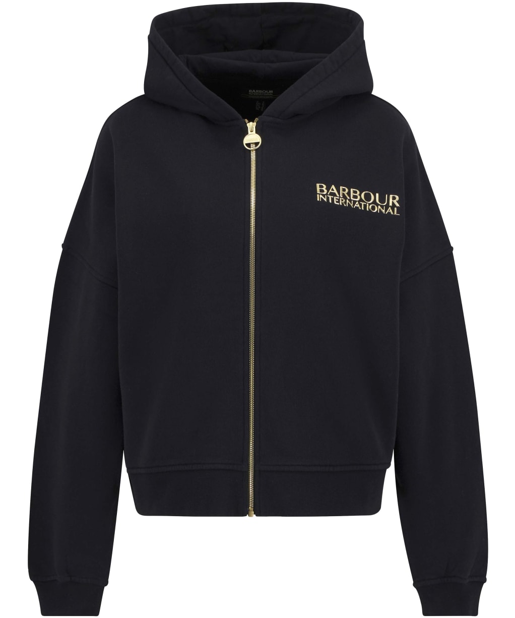 Women's Barbour International Lana Zip Hoodie - Black