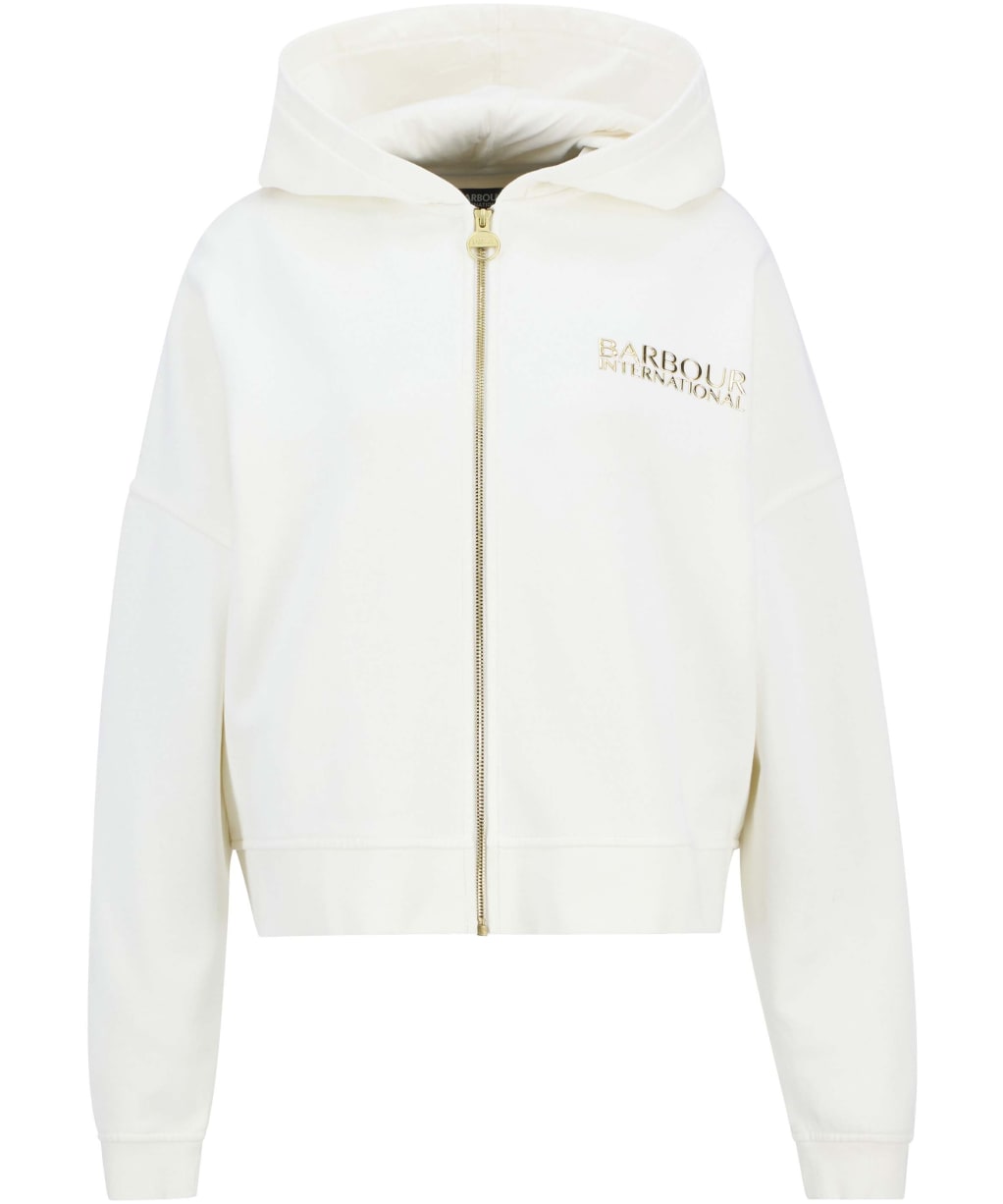 Women's Barbour International Lana Zip Hoodie - Off White