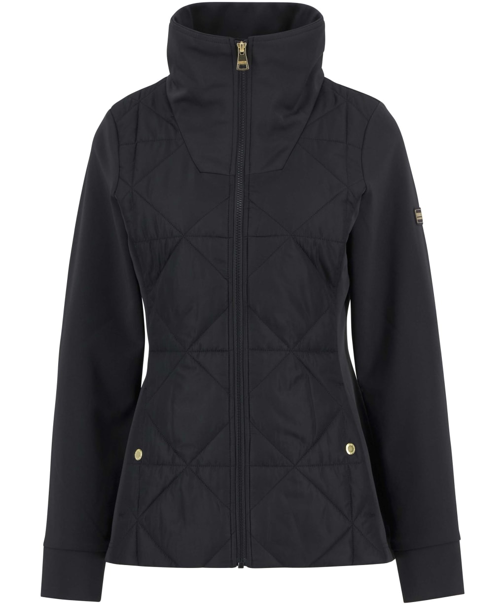 Women's Barbour International Kya Quilted Sweater Jacket - Black