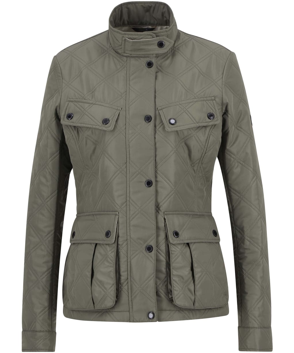 Women's Barbour International Halsey Quilted Jacket - DUSKY KHAKI/JASM