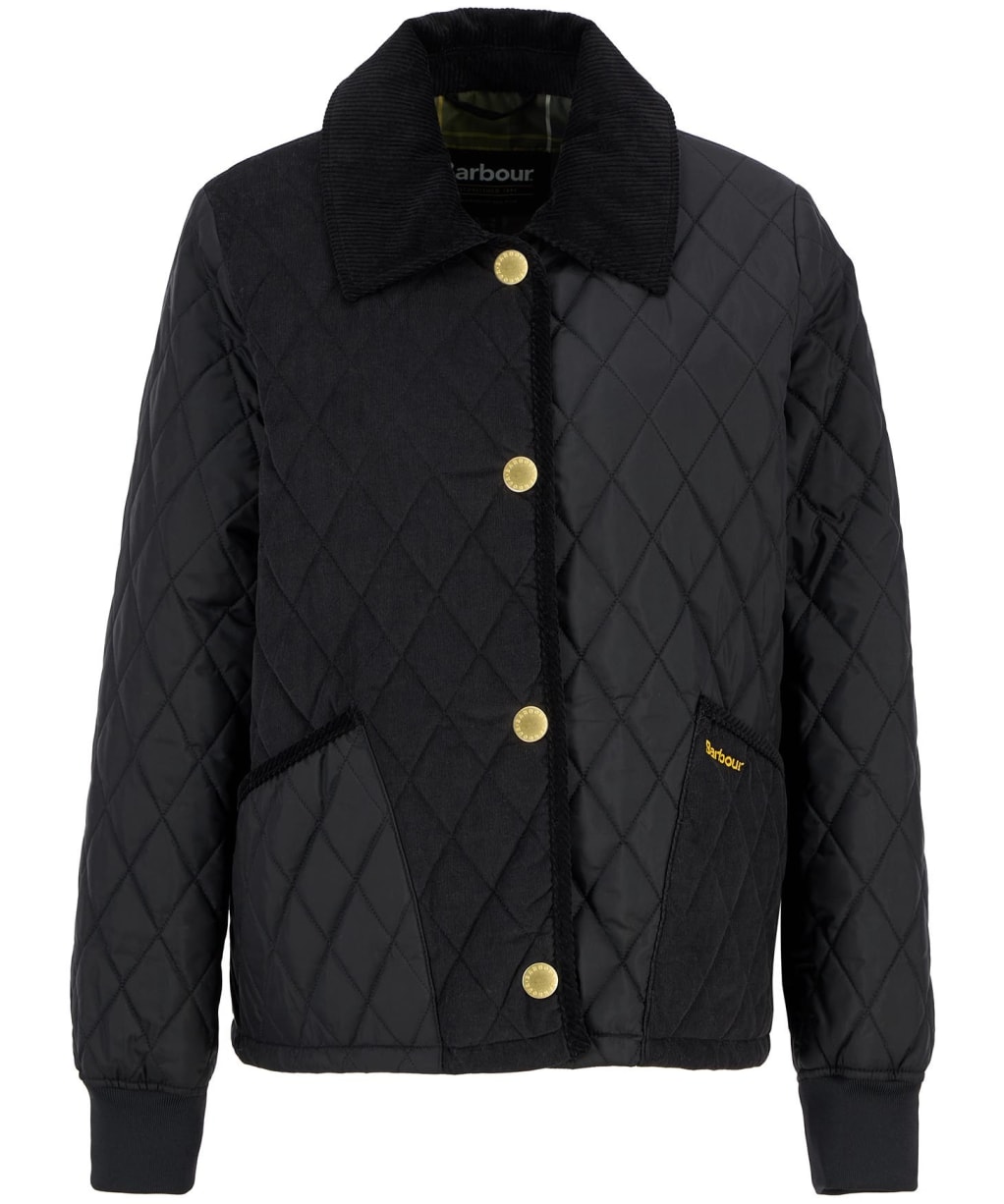 Women's Barbour Marla Quilted Jacket - Black / Classic Tartan