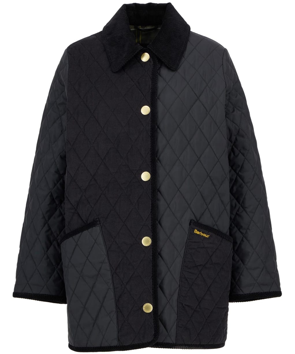 Women's Barbour Meryl Quilted Jacket - Black / Classic Tartan