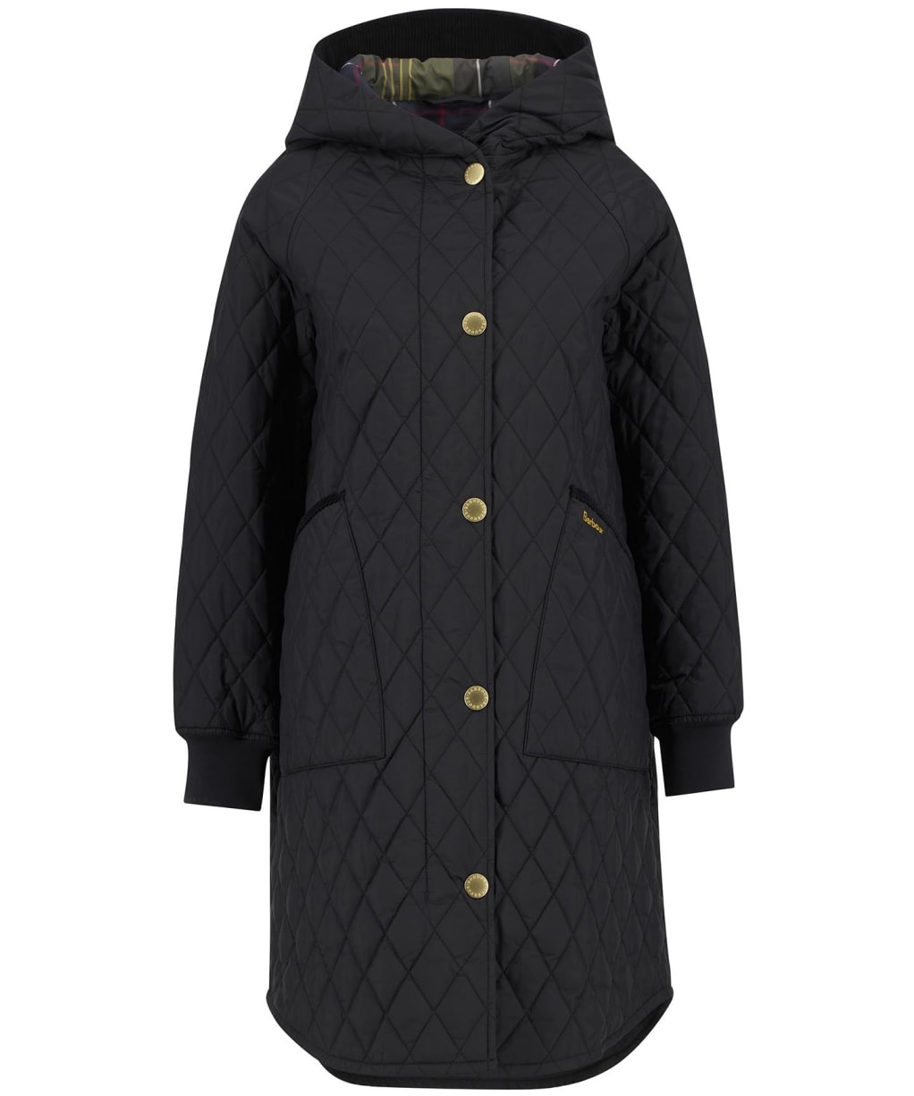 Women's Barbour Hilary Quilted Jacket - Black / Classic Tartan