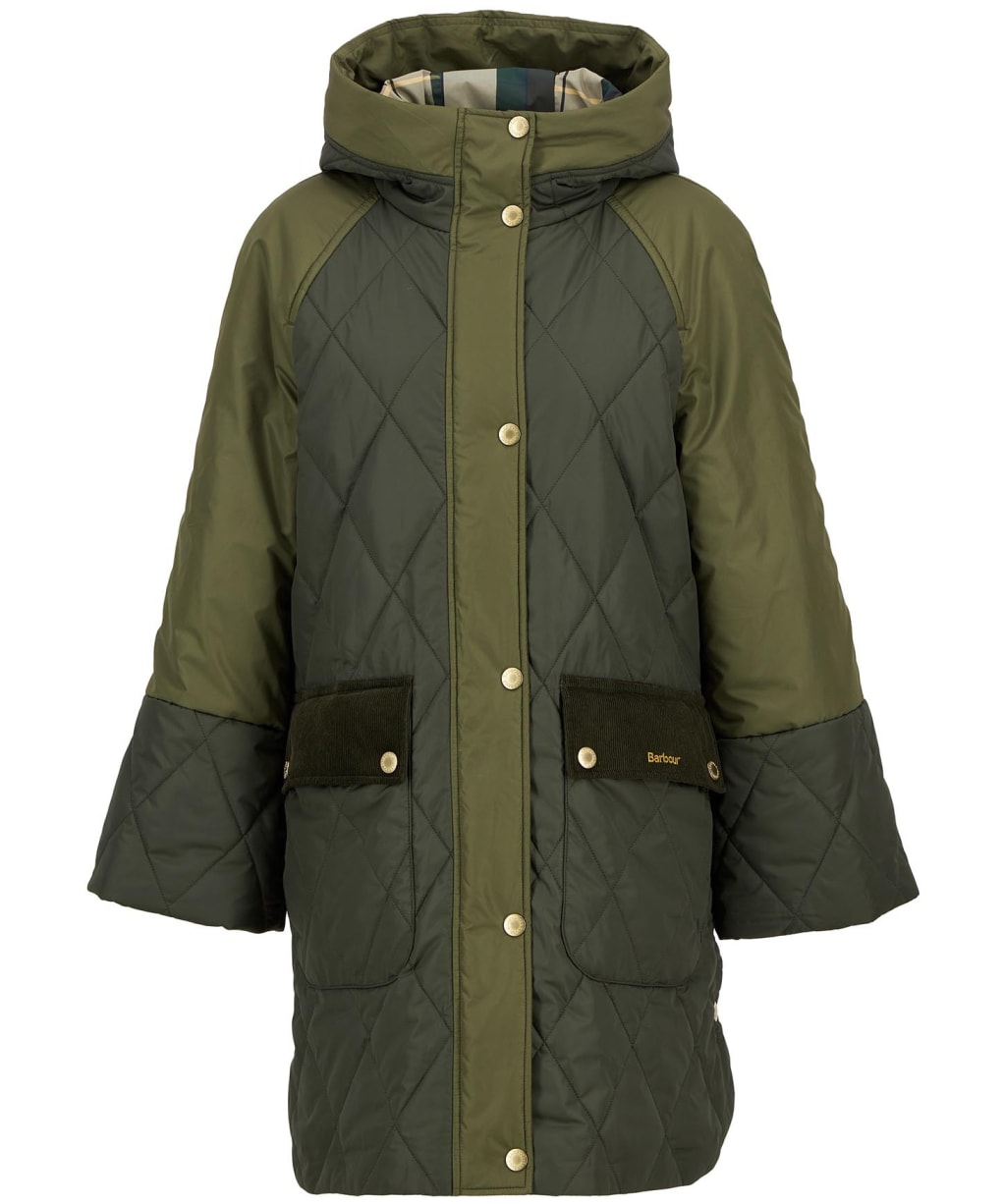 Women's Barbour Elspeth Quilted Jacket - OLIVE/DARK MOSS/