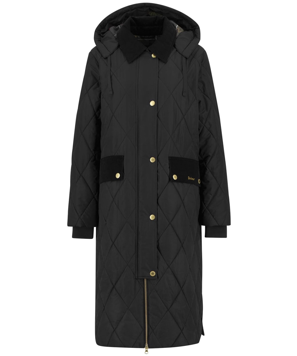 Women's Barbour Meredith Quilted Jacket - Black / Classic Tartan