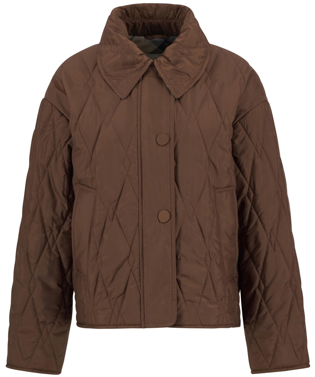 Women's Barbour Bernadette Quilted Jacket - Vicuna / Hessian Tartan