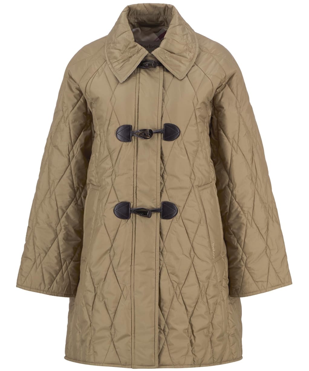 Women's Barbour Cosette Quilted Jacket - Military Brown / Hollyhock