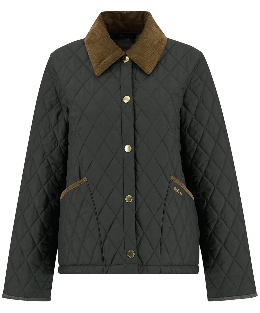 Women's Barbour Icons Cropped Liddesdale Quilted Jacket - Sage / Ancient Tartan