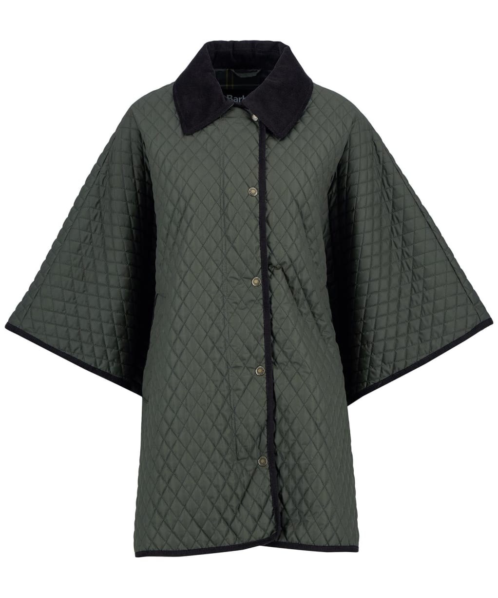 Women's Barbour Oakham Quilted Cape - Olive