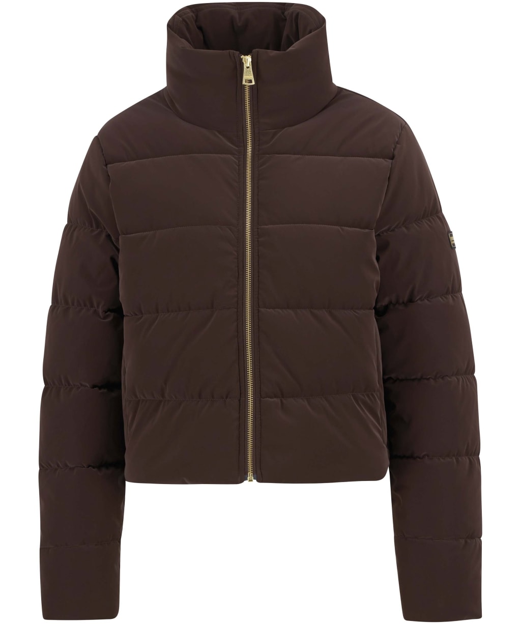 Women's Barbour International Hudson Faux Velvet Puffer Jacket - Red Velvet