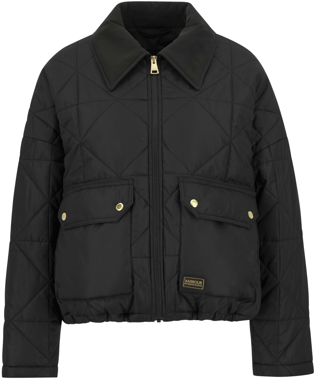 Women's Barbour International Juliana Quilted Jacket - Black